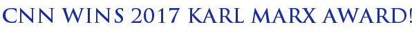 CNN Wins 2017 Karl Marx Award! CNN Wins 2017 Karl Marx Award!